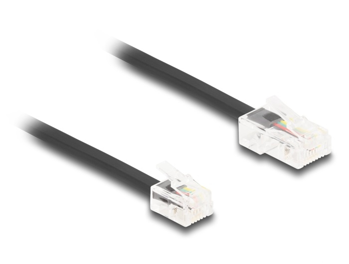 DELOCK Telefonkabel RJ45 Stecker zu RJ11 Stecker schw. 2m