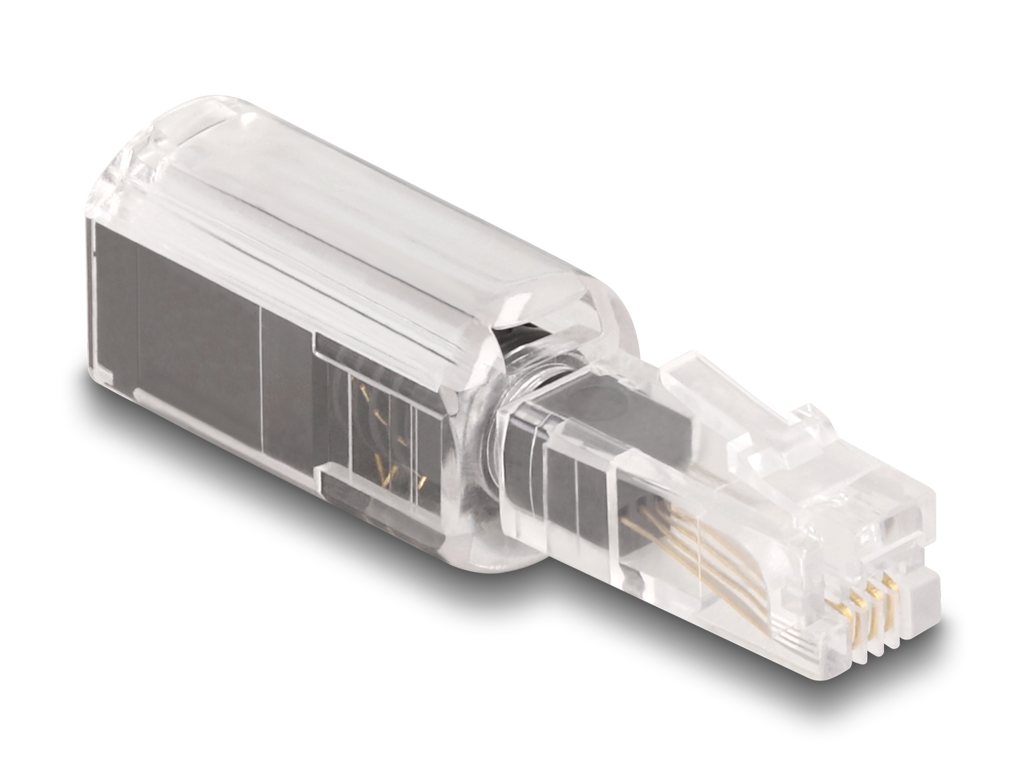 DELOCK Telefonkabel-Verdrehschutz Adapter RJ10 St zu RJ10 Bu