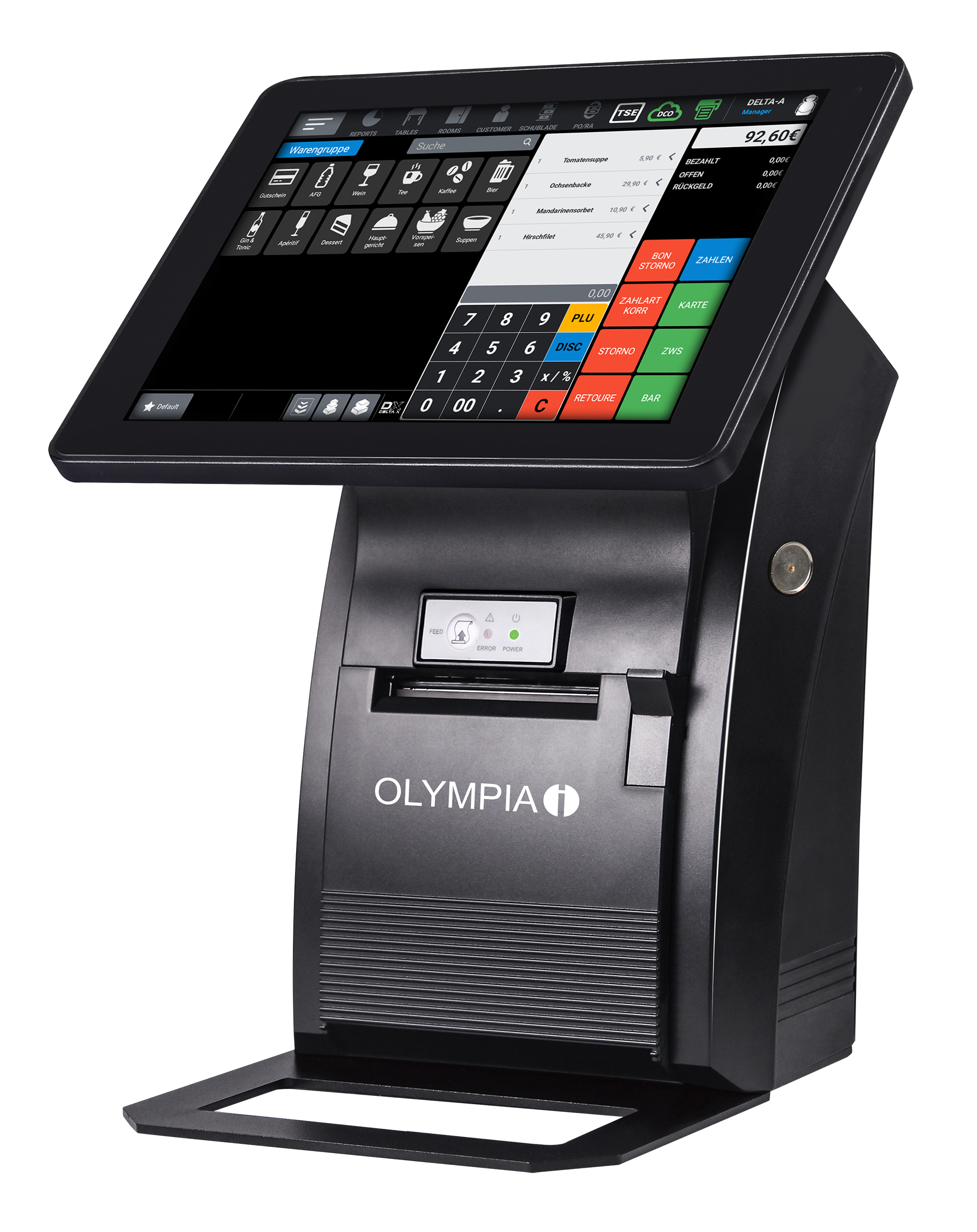 Olympia Registrierkasse T210 TOUCH                   schwarz