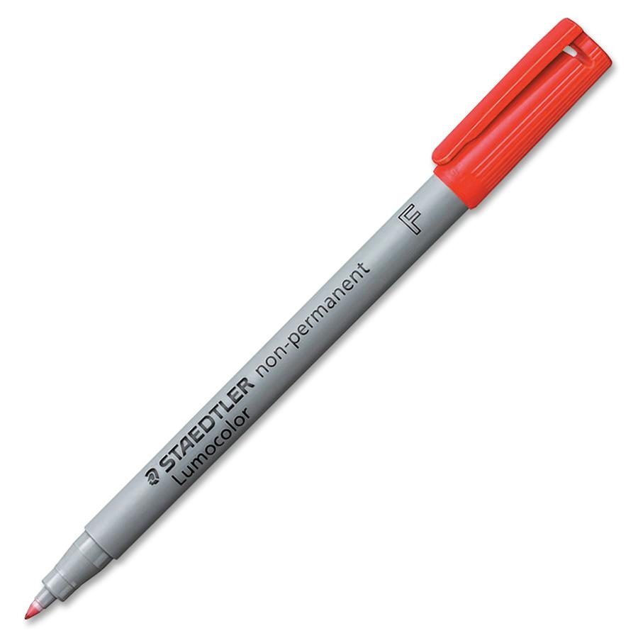 STAEDTLER Folienstift Lumocolor non-perm F rot 10 Stück